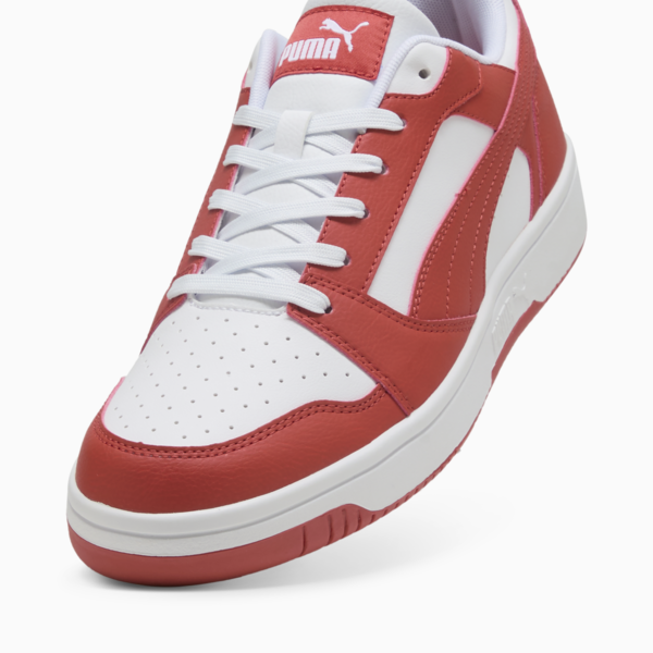 Tenis Rebound V6 Gamuza, PUMA White-Red Fire, large-MEX