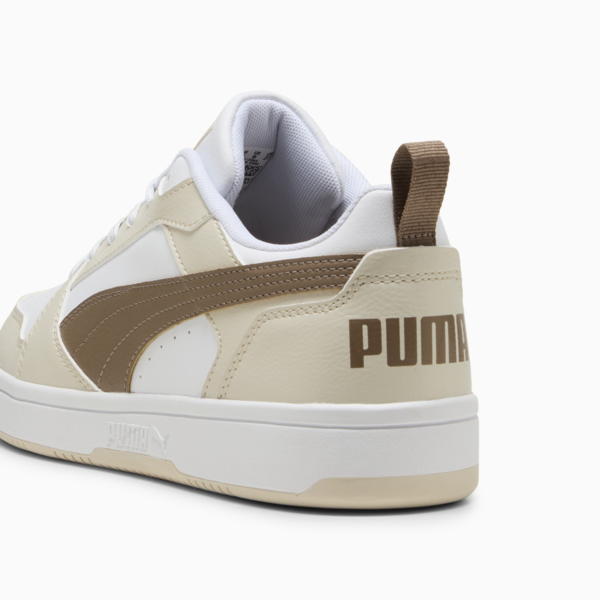 Rebound V6 Low Sneakers, PUMA White-Totally Taupe-Alpine Snow, large-MEX