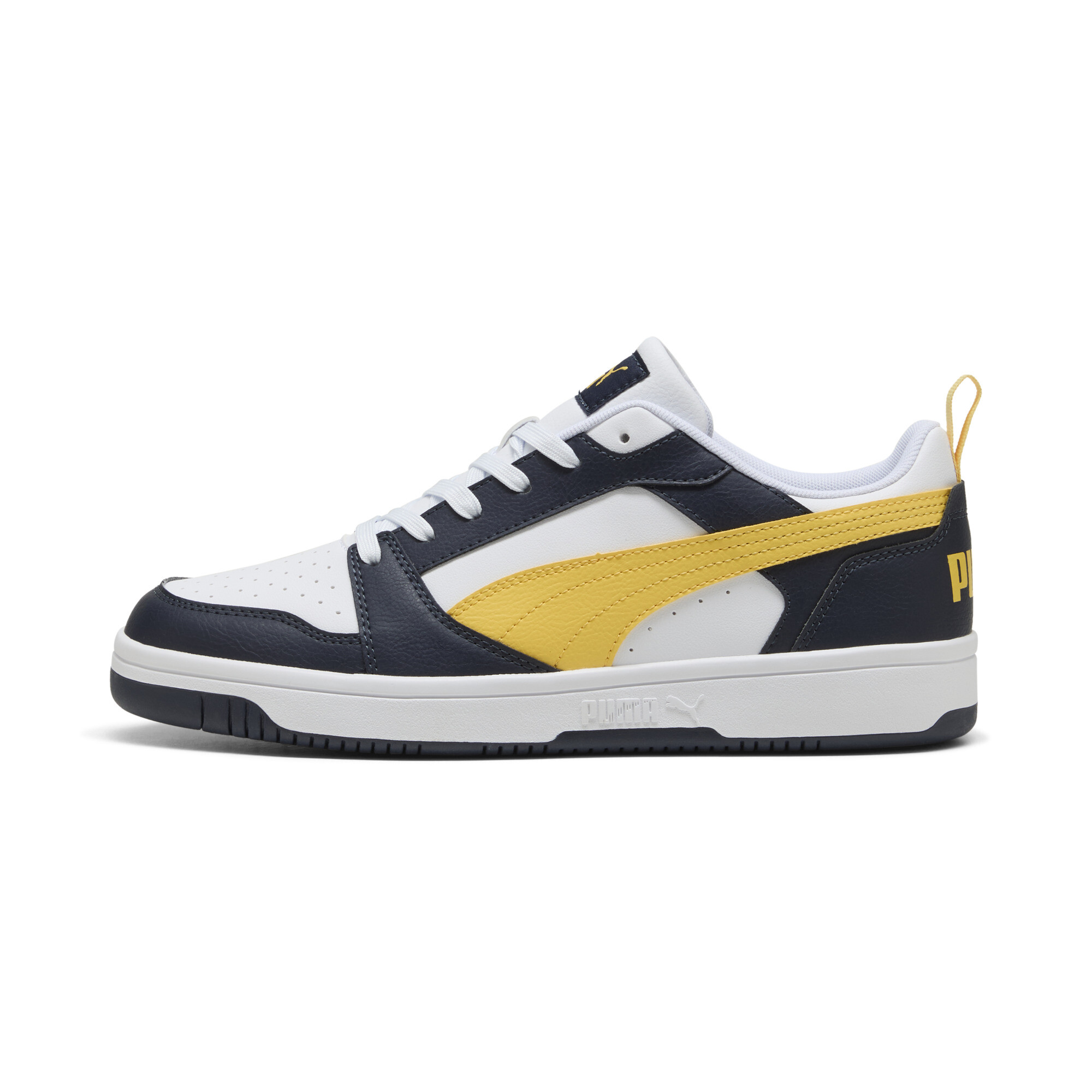 Puma Rebound V6 Low Sneakers Schuhe | Mit Colorful | Navy/Sunny Yellow/White | Größe: 41