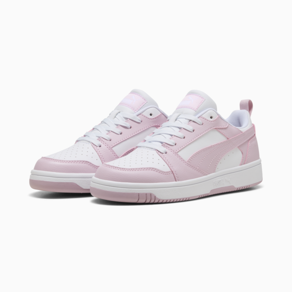 Rebound V6 Low Sneakers, PUMA White-Rose Mauve, large-MEX