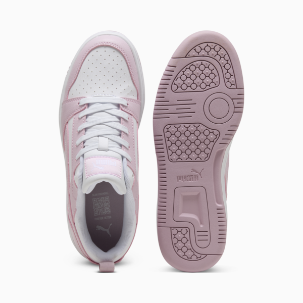 Rebound V6 Low Sneakers, PUMA White-Rose Mauve, large-MEX
