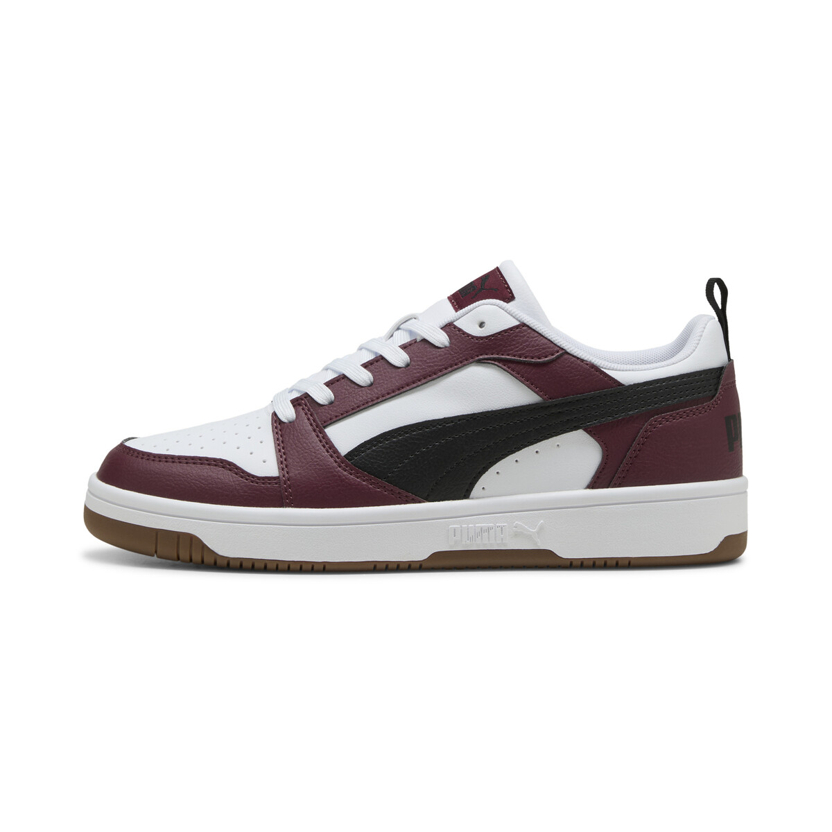 Rebound V6 Low Sneakers in White/Black Ruby Shimmer by PUMA, UK 4