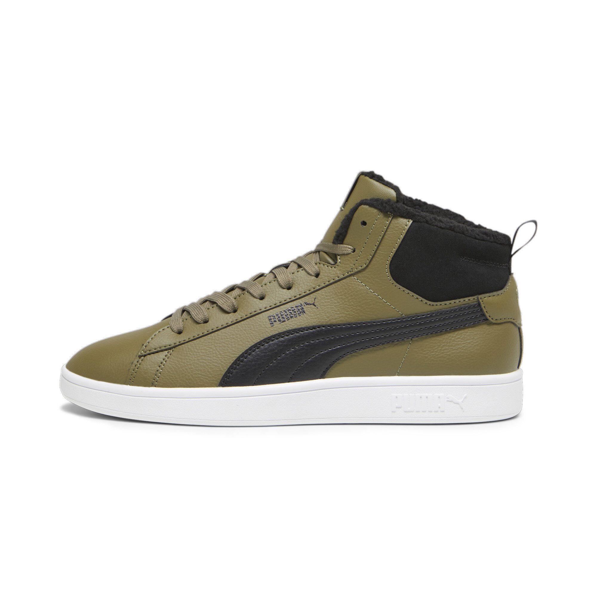 Puma Smash 3.0 Mid WTR Sneakers Schuhe | Mit Plain | Olive Drab/Black/White | Größe: 40