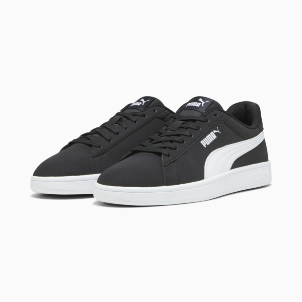 PUMA Smash 3.0 Buck Sneakers, PUMA Black-PUMA White, large-ZAF