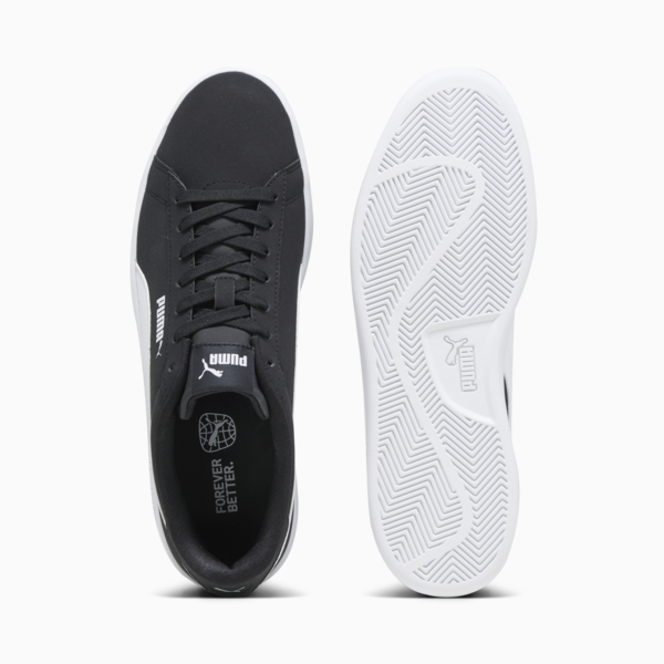 PUMA Smash 3.0 Buck Sneakers, PUMA Black-PUMA White, large-ZAF