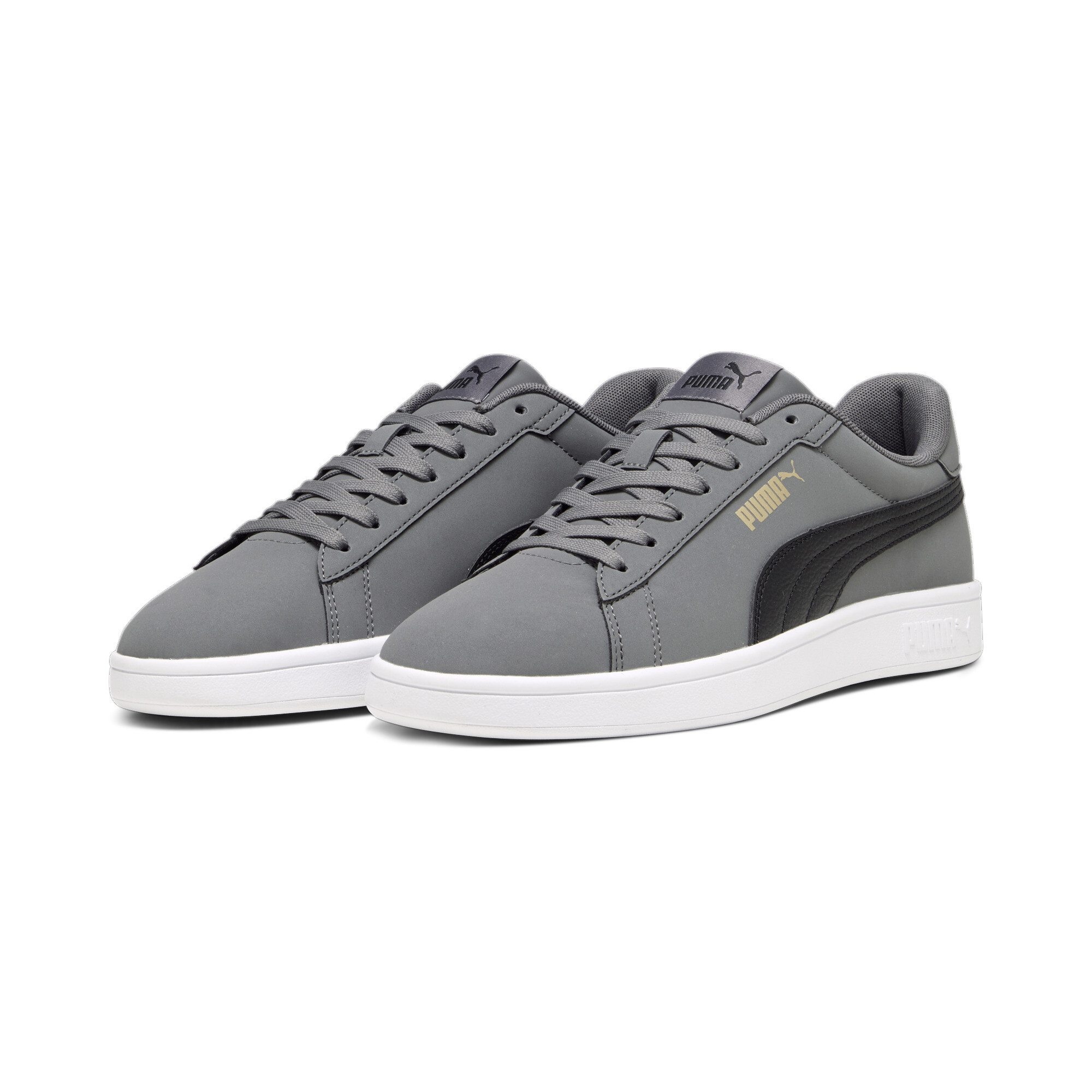 Puma Smash 3.0 Buck Sneakers, Gray, Size 40, Shoes