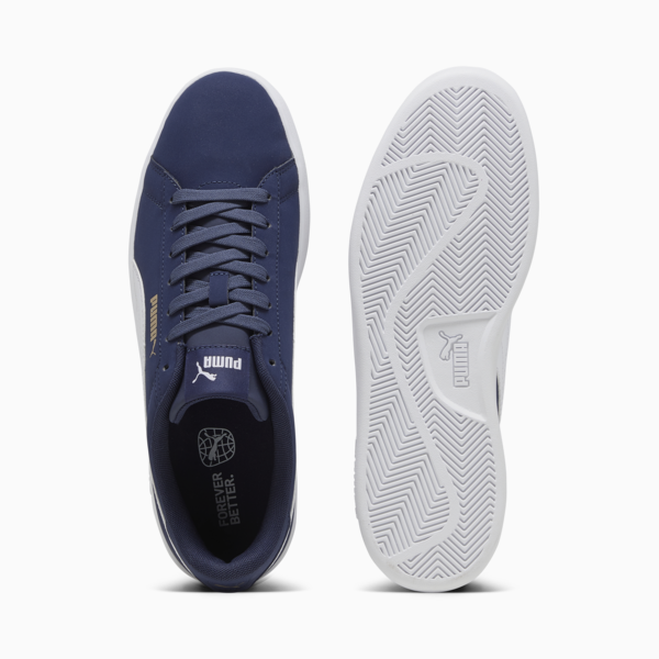 PUMA Smash 3.0 Buck Sneakers, PUMA Navy-PUMA White-PUMA Gold, large-ZAF