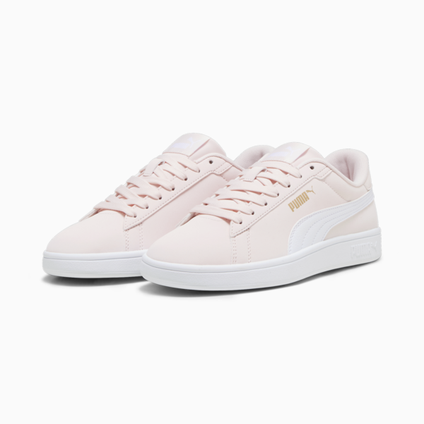 PUMA Smash 3.0 Buck Sneakers, Frosty Pink-PUMA White-PUMA Gold, large-ZAF