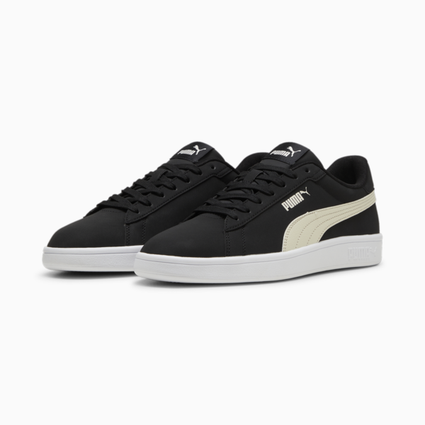 PUMA Smash 3.0 Buck Sneakers, PUMA Black-Alpine Snow-PUMA White, large-ZAF