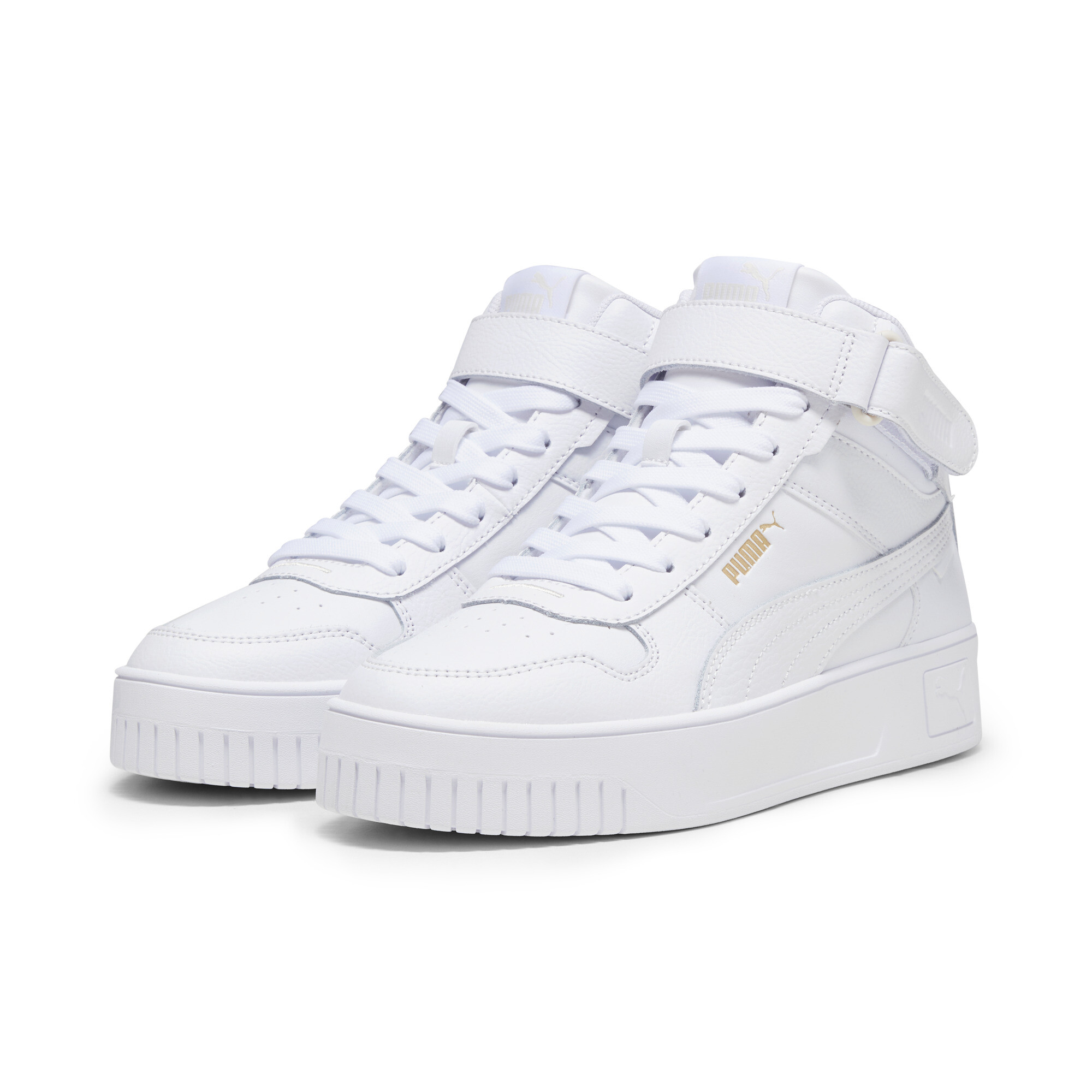 Women's Puma Carina Street Mid's Sneakers, White, Size 40, Shoes