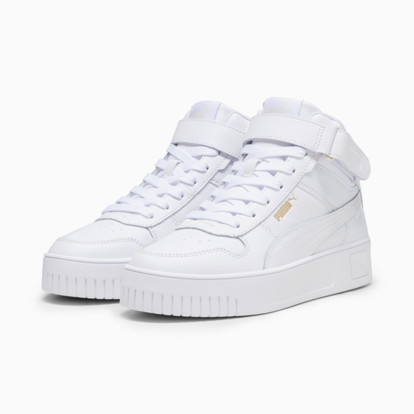 Tenis Mujer Carina Street Lux, PUMA White-PUMA White-PUMA Gold, large-MEX
