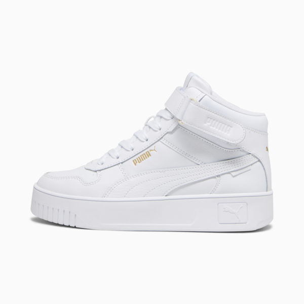 Tenis Mujer Carina Street Lux, PUMA White-PUMA White-PUMA Gold, large-MEX