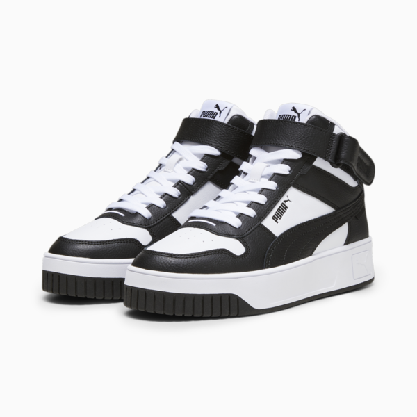 Zapatillas Carina Street Mid para mujer, PUMA White-PUMA Black, large-ARG