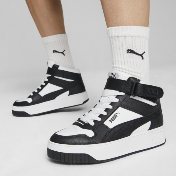 Zapatillas Carina Street Mid para mujer, PUMA White-PUMA Black, large-ARG