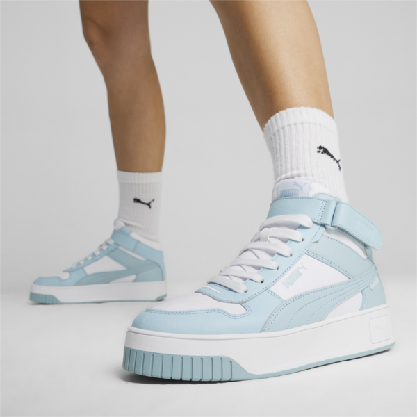 Carina Street Mid Women's Sneakers, PUMA White-Turquoise Surf, large-ZAF