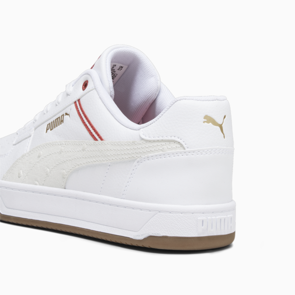 PUMA Caven 2.0 Retro Academia Sneakers, PUMA White-Warm White-For All Time Red-Gold, large-MEX
