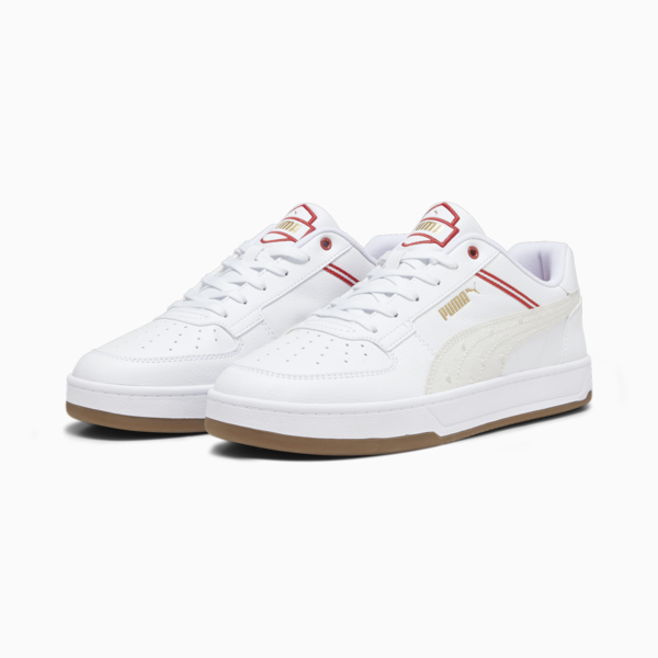 PUMA Caven 2.0 Retro Academia Sneakers, PUMA White-Warm White-For All Time Red-Gold, large-MEX