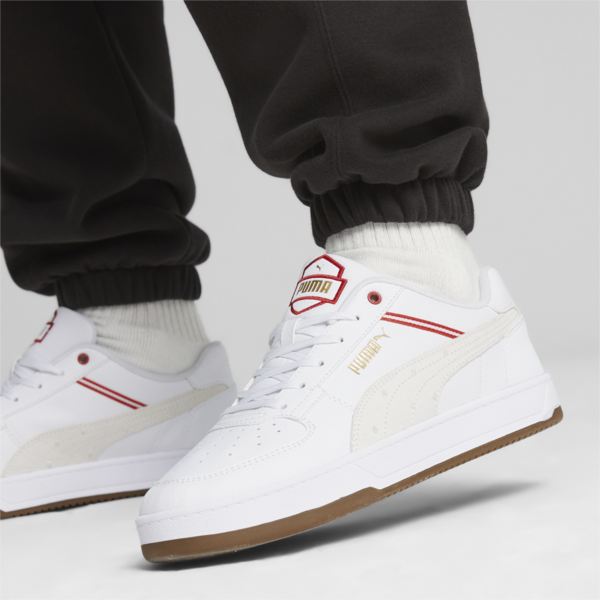 PUMA Caven 2.0 Retro Academia Sneakers, PUMA White-Warm White-For All Time Red-Gold, large-MEX