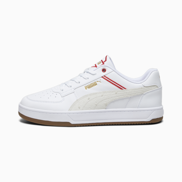 PUMA Caven 2.0 Retro Academia Sneakers, PUMA White-Warm White-For All Time Red-Gold, large-MEX