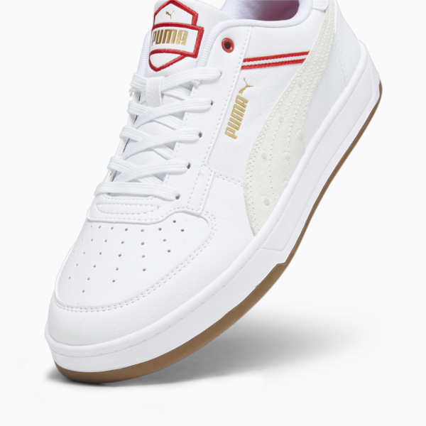 PUMA Caven 2.0 Retro Academia Sneakers, PUMA White-Warm White-For All Time Red-Gold, large-MEX