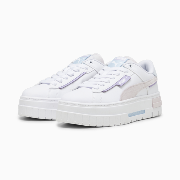 Mayze Crashed Women's Sneakers, PUMA White-Galaxy Pink, large-ZAF