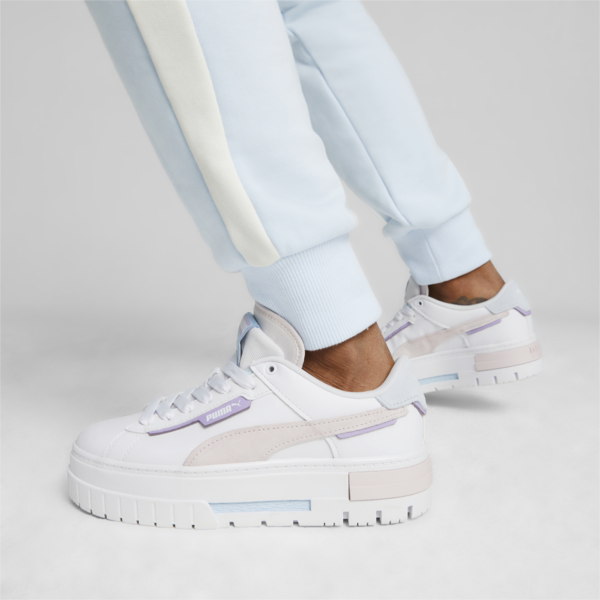 Mayze Crashed Women's Sneakers, PUMA White-Galaxy Pink, large-ZAF