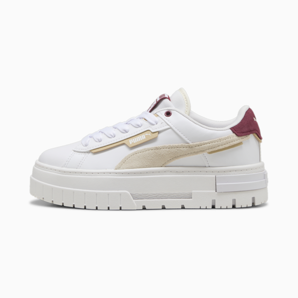 Mayze Crashed Women's Sneakers, PUMA White-Sugared Almond, large-ZAF
