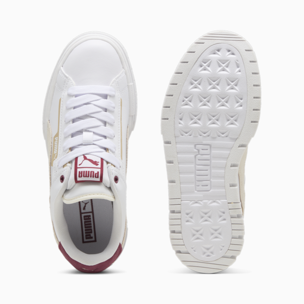 Mayze Crashed Women's Sneakers, PUMA White-Sugared Almond, large-ZAF