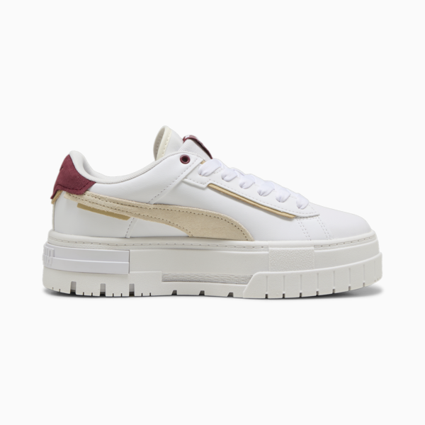 Mayze Crashed Women's Sneakers, PUMA White-Sugared Almond, large-ZAF