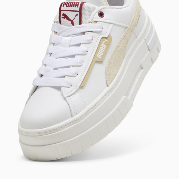 Mayze Crashed Women's Sneakers, PUMA White-Sugared Almond, large-ZAF