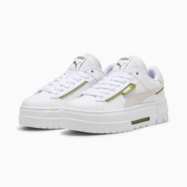 Mayze Crashed Women's Sneakers, PUMA White-Vapor Gray, large-ZAF