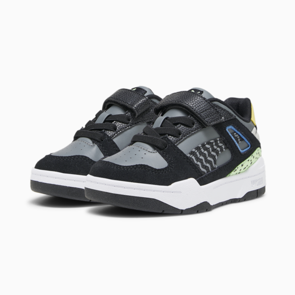 Slipstream Mix Match Kids' Sneakers, Cool Dark Gray-PUMA Black-Flaxen, large-ZAF