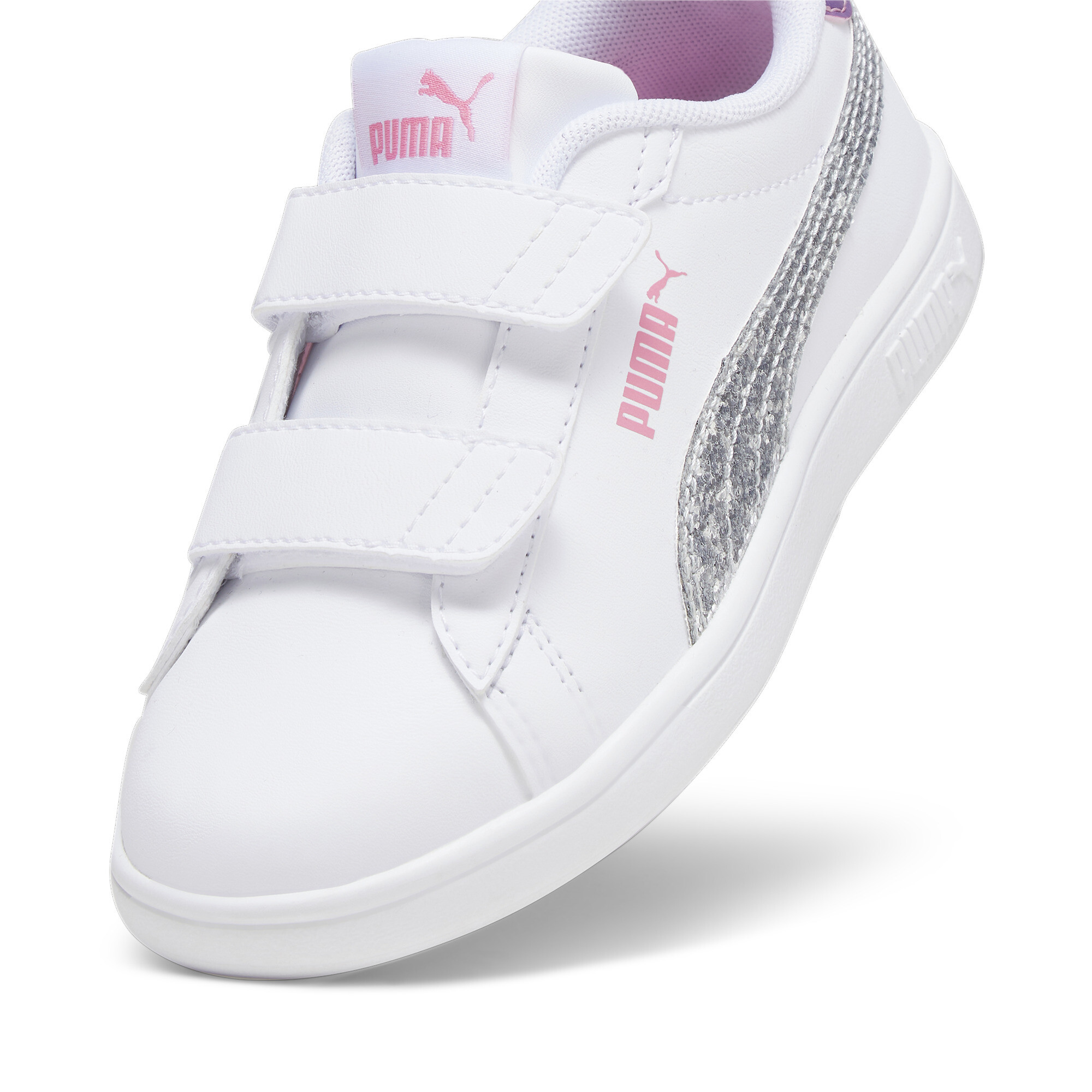 Puma Smash 3.0 Star Glo Kids' Sneakers, White, Size 34, Shoes