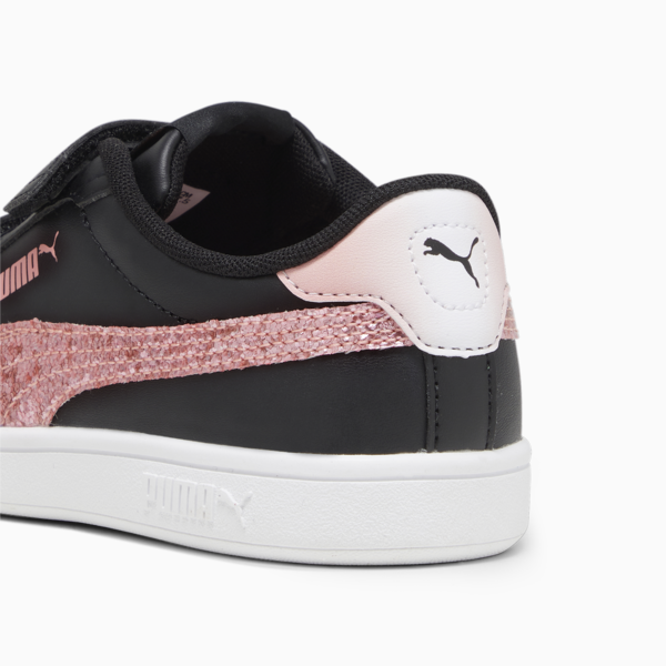 PUMA Smash 3.0 Star Glo Kids' Sneakers, PUMA Black-Peach Smoothie-PUMA White, large-ZAF