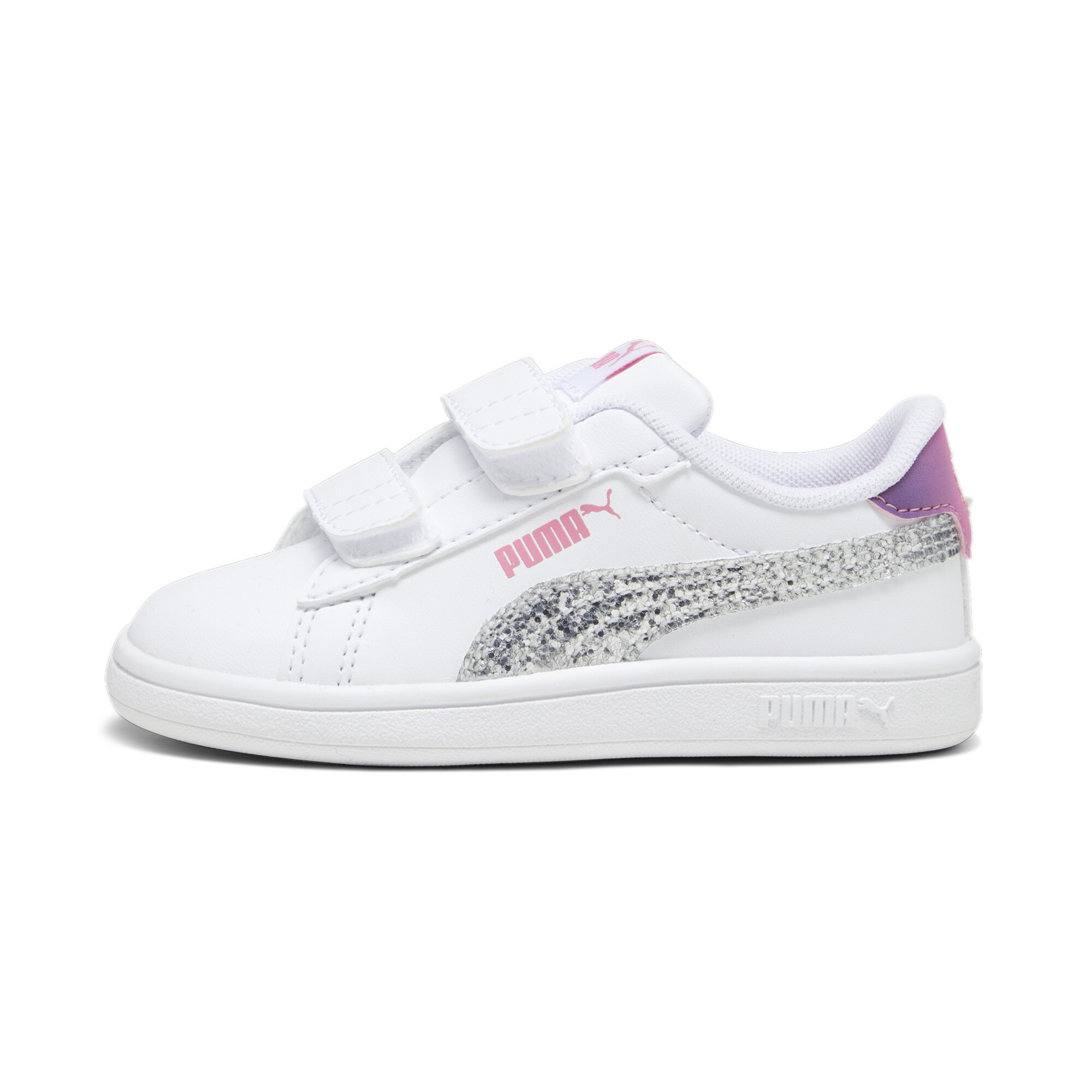 Women's Puma Smash 3.0 Star Glo Toddlers' Sneakers, White, Size 27, Shoes