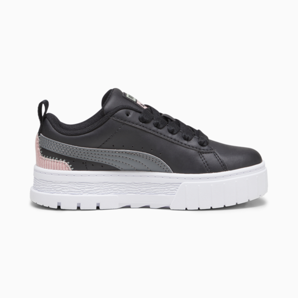 Mayze Sweater Weather Kids' Sneakers, PUMA Black-Future Pink-Green Fog, large-ZAF