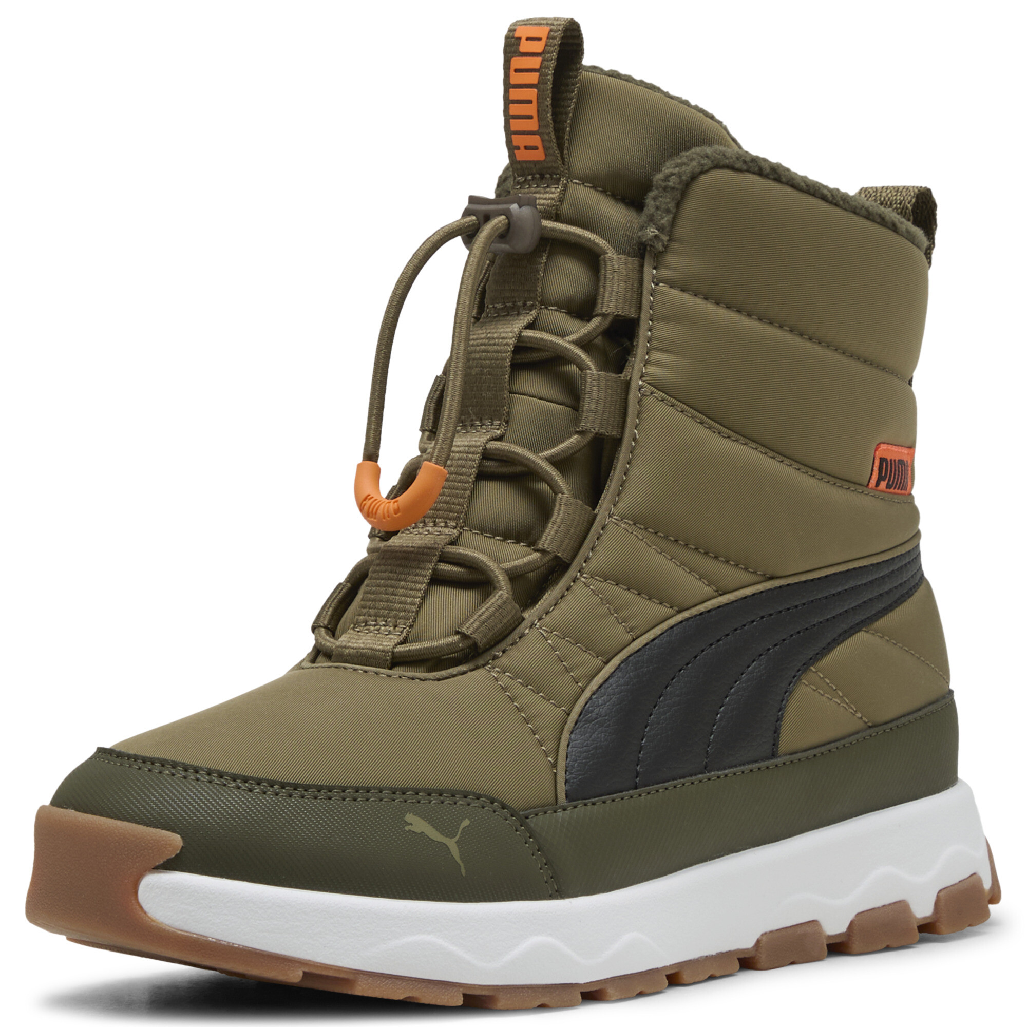 PUMA Evolve schoenen, Zwart/Oranje, Maat 36 thumbnail 2