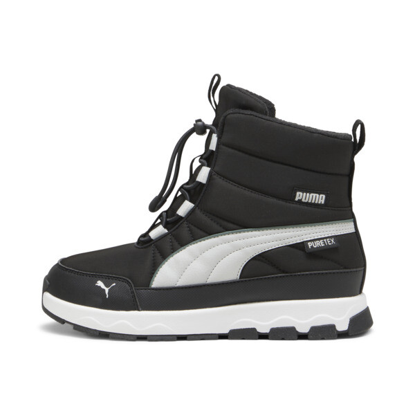 Puma Evolve Puretex Big Kids' Boots In Black-ash Gray- White