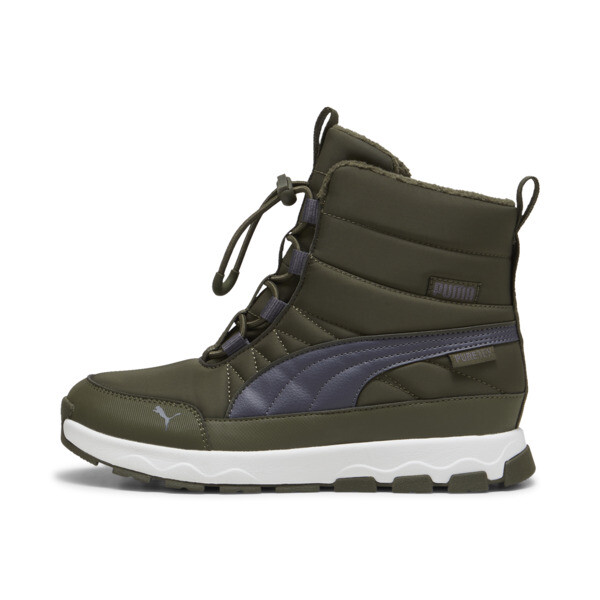 Puma Evolve Puretex Big Kids' Boots In Dark Olive-galactic Gray- White
