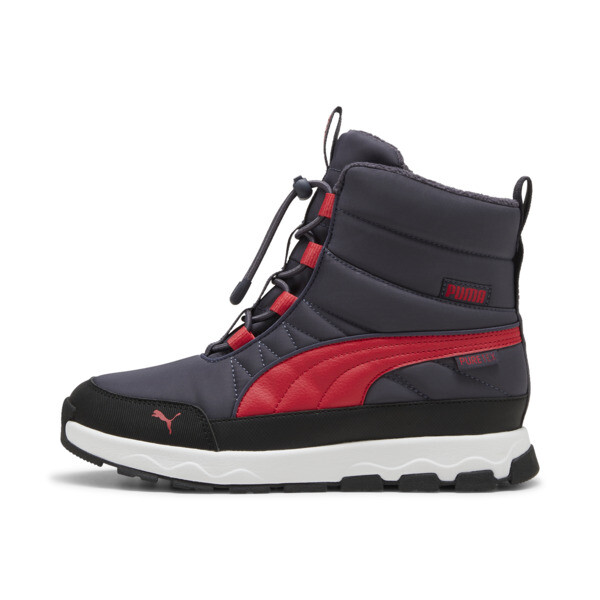Puma Evolve Puretex Big Kids' Boots In Galactic Gray-tart Cherry- Black
