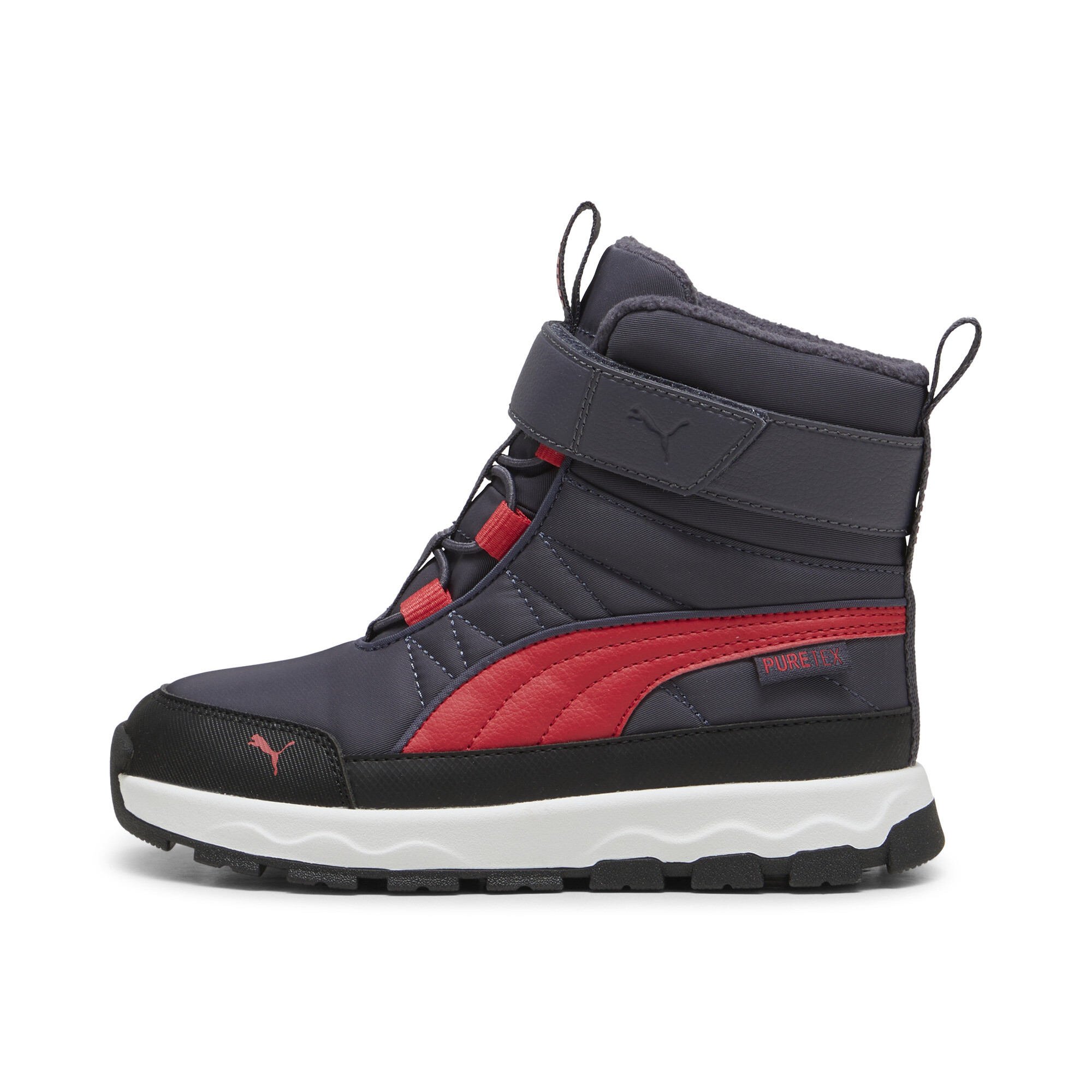 Puma Evolve Puretex Stiefel Kinder | Mit Plain | Galactic Gray/Tart Cherry/Black | Größe: 32