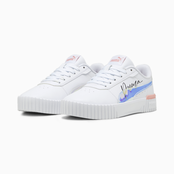 Carina 2.0 Crystal Wings Youth Sneakers, PUMA White-Peach Smoothie-PUMA Black, large-ZAF