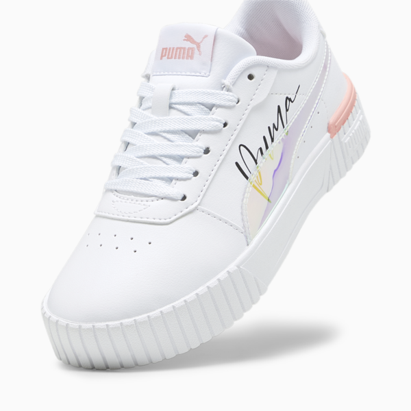 Carina 2.0 Crystal Wings Youth Sneakers, PUMA White-Peach Smoothie-PUMA Black, large-ZAF