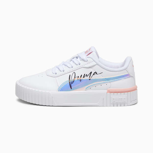 Carina 2.0 Crystal Wing Kids' Sneakers, PUMA White-Peach Smoothie-PUMA Black, large-ZAF