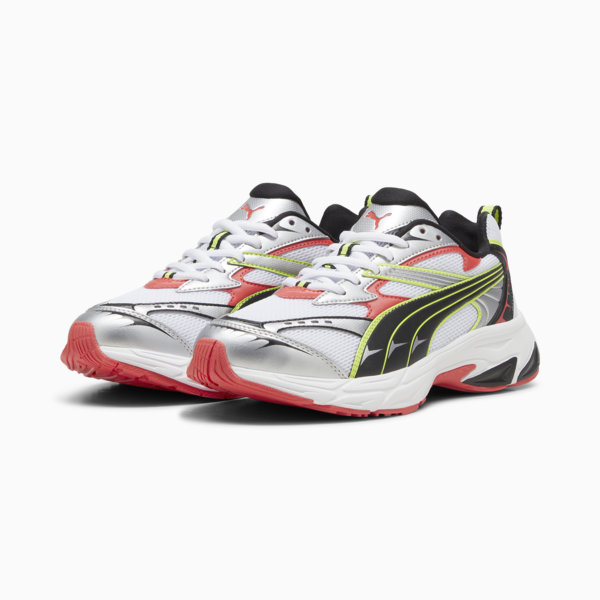 PUMA Morphic Sneakers, PUMA White-Active Red-PUMA Black, large-ZAF