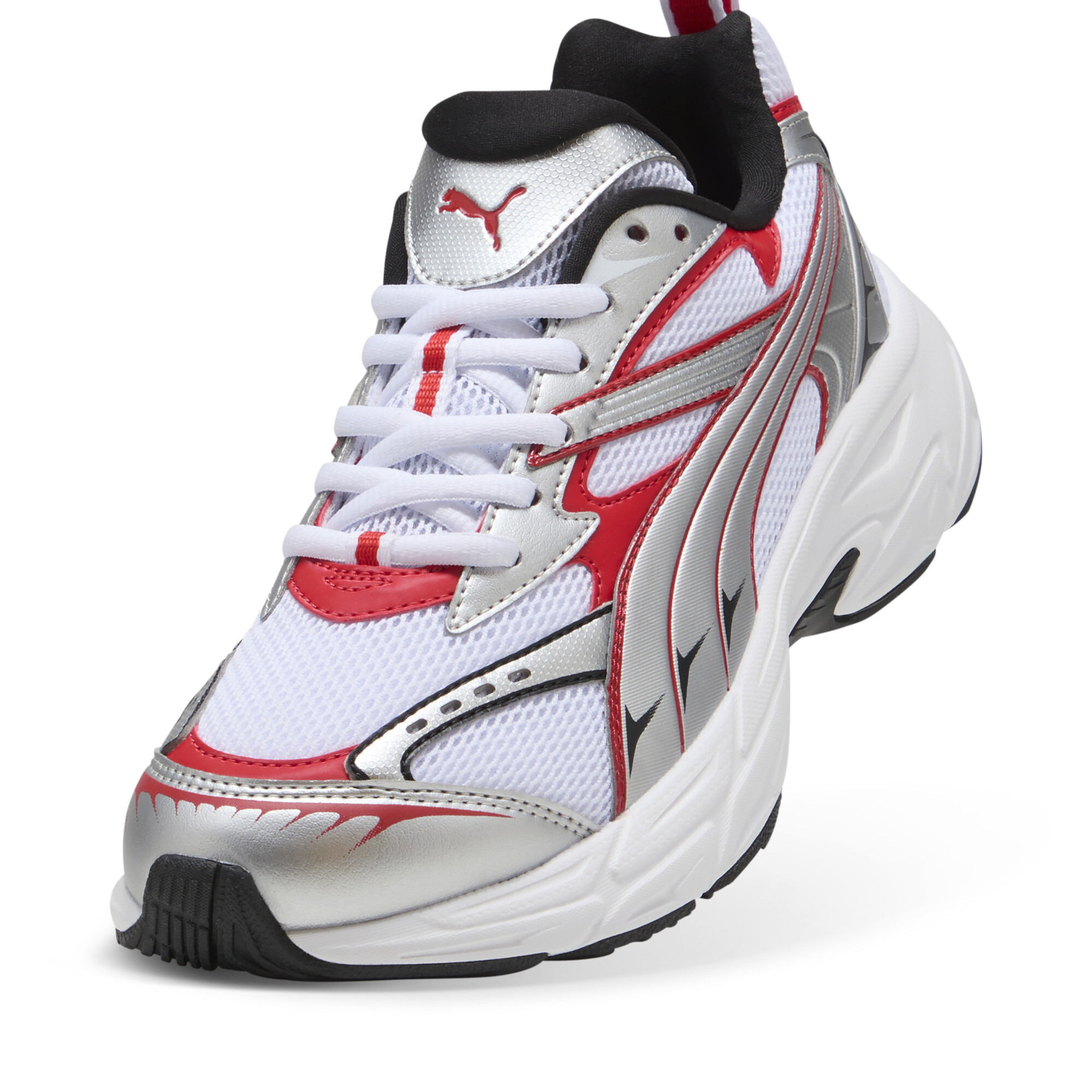 PUMA Morphic sneakers voor Dames, Zilver/Rood/Wit