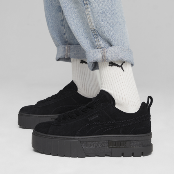 Mayze Reclaim Suede Women's Sneakers, PUMA Black, large-ZAF