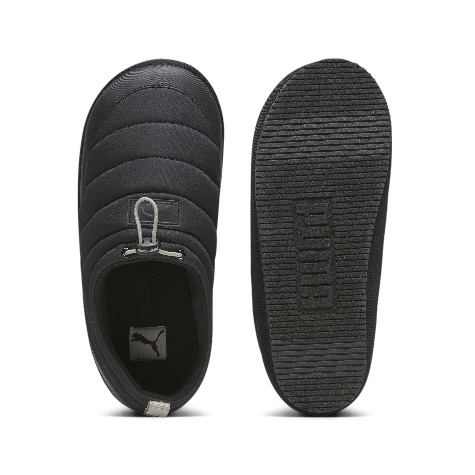 Puma Tuff Padded Plus Slippers, Black, Size 46, Shoes