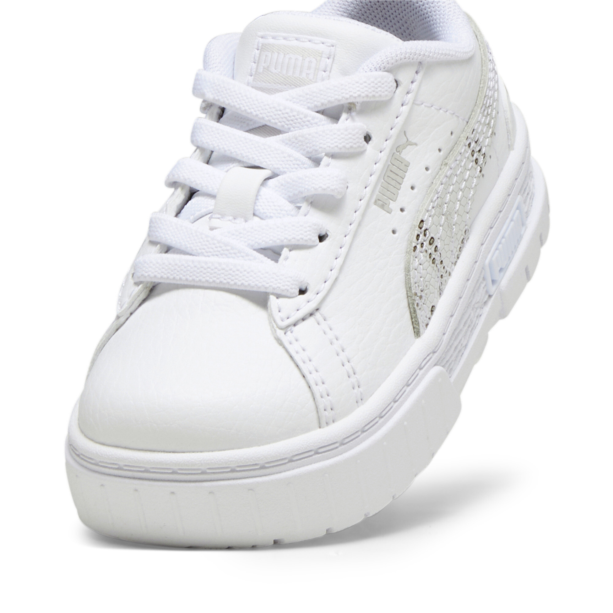 Women's Puma Mayze Snake Toddlers' Sneakers, White, Size 19, Shoes