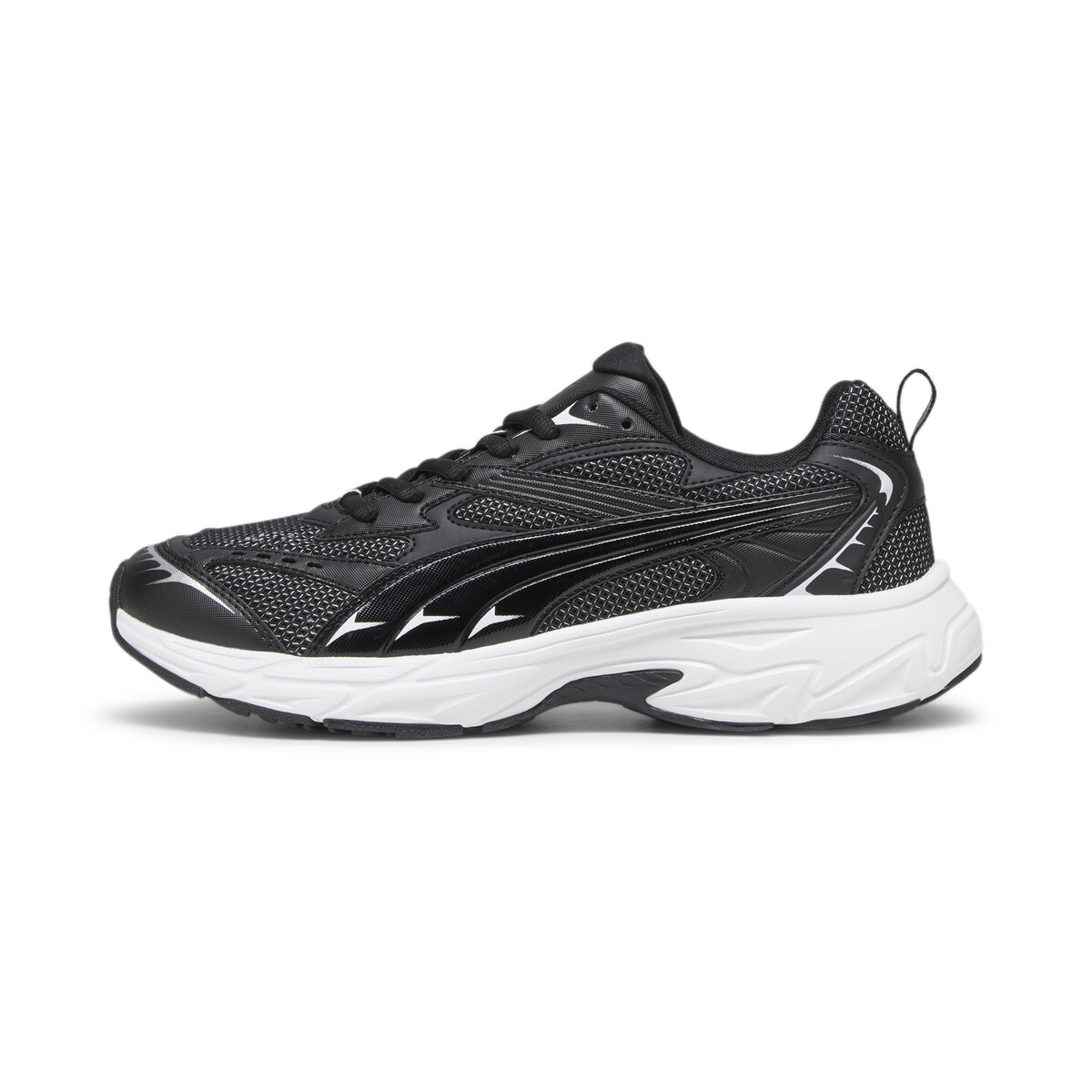 PUMA Morphic Base Sneakers in Black/White, UK 10